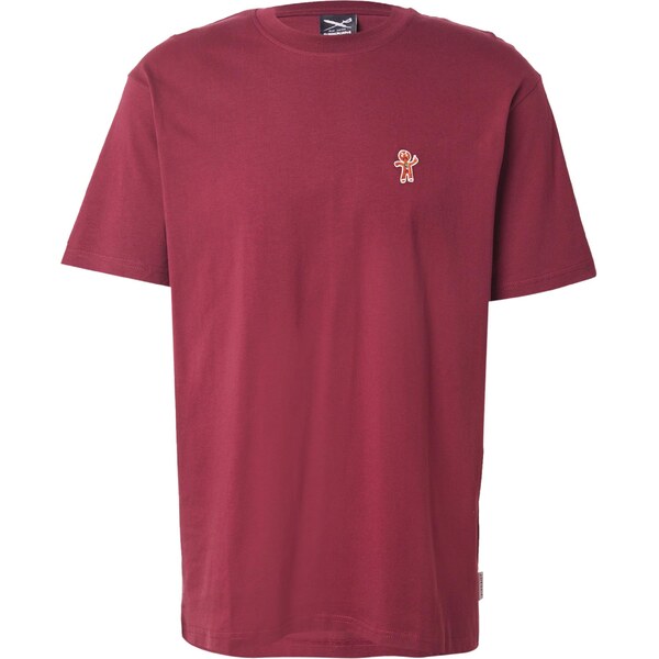 Iriedaily Tričko Cookieman svetlohnedá / bordová / biela 55424065