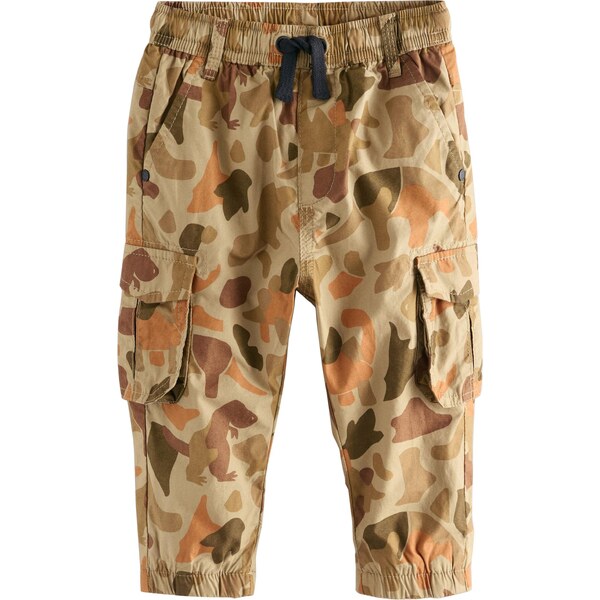 Next Nohavice kaki / olivová / tmavozelená / oranžová 65881642