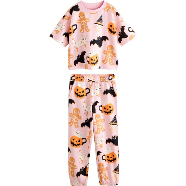 Next Pyžamo oranžová / ružová / čierna / biela 65883349