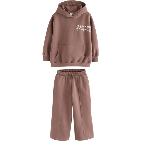 Next Joggingová súprava hnedá / biela 65881560