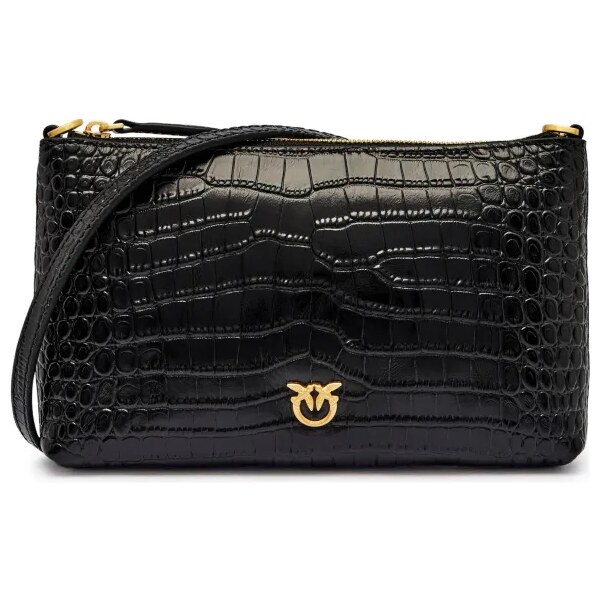 Pinko Kožená listová kabelka FLAT HORIZONTAL MINI 64799449