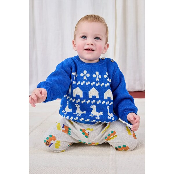 Detský bavlnený svetrík Bobo Choses Farm jaquard 64802780