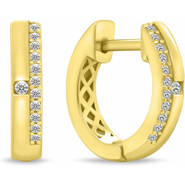 Brilio Silver Obľúbené pozlátené kruhy so zirkónmi EA471Y 66615801