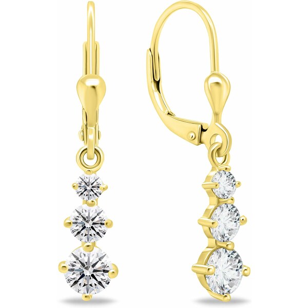 Brilio Silver Krásne pozlátené náušnice so zirkónmi EA656Y 66584240