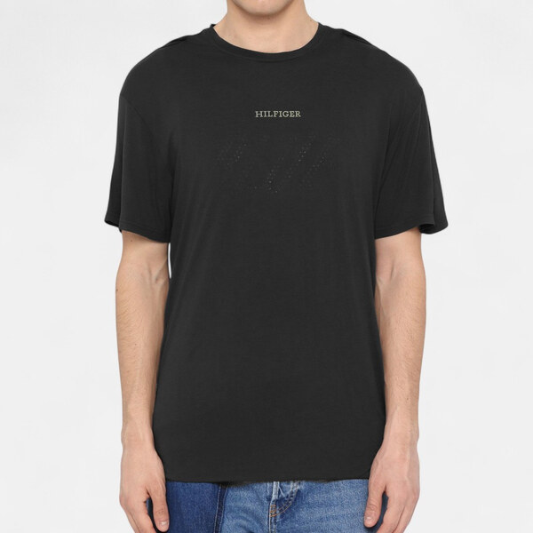 Pánské černé triko Tommy Hilfiger 56294 64805032