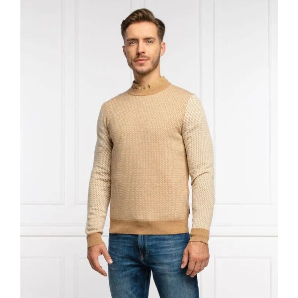 BOSS BLACK Vlnený sveter Nettuno | Longline Fit 26251554