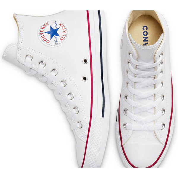 Converse Chuck Taylor Hi Leather White - Detské - Tenisky Converse - 66355935