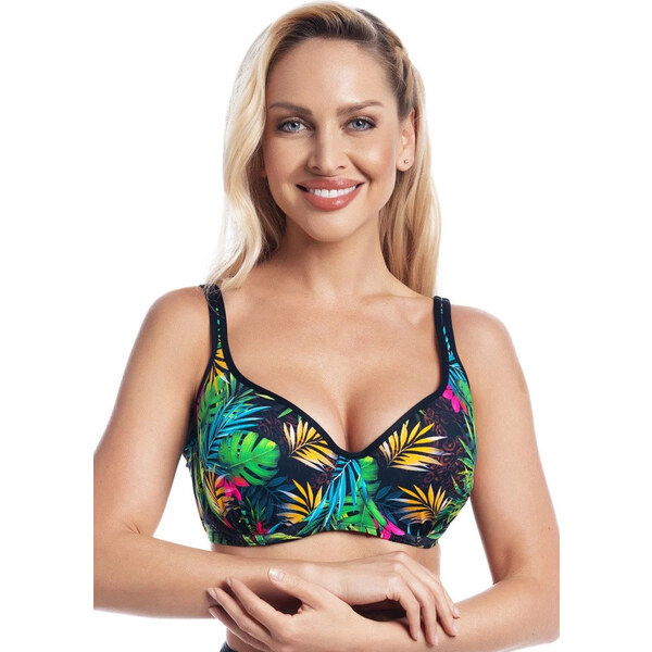 Vrchný diel plaviek Sumba P1201 Black and Green - Fantasy 64813748