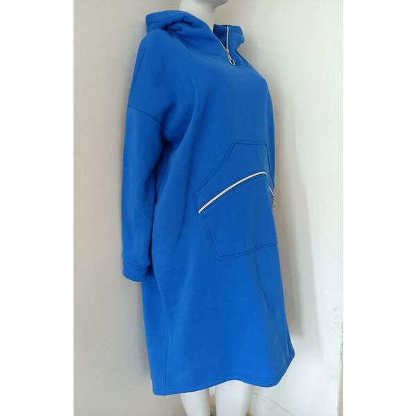 Dámska dlhá teplá mikina 1111.1 modrá - FPrice 64813785