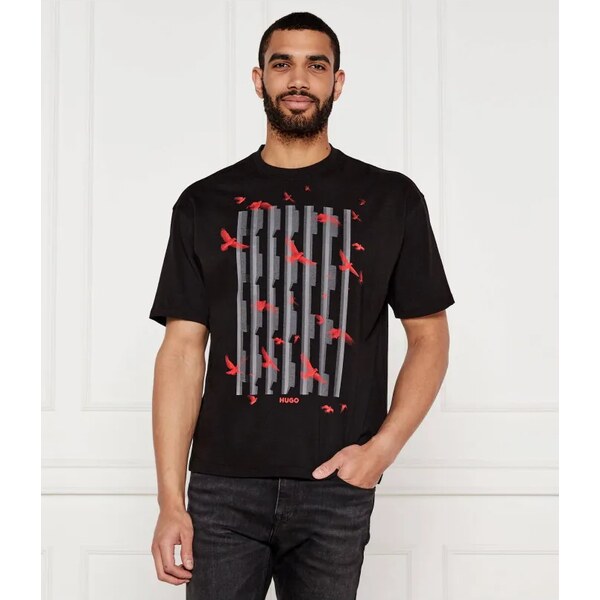 HUGO Tričko Digraph | Loose fit 63895548