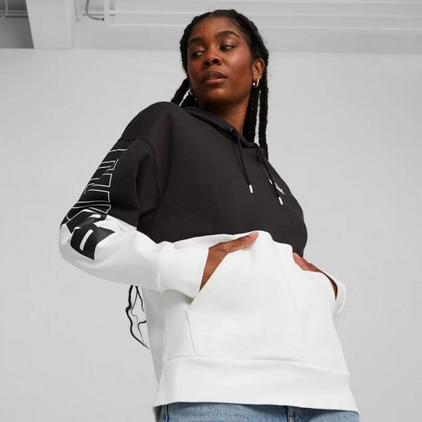 Dámska mikina 676023 01 Black with white - Puma 64813843