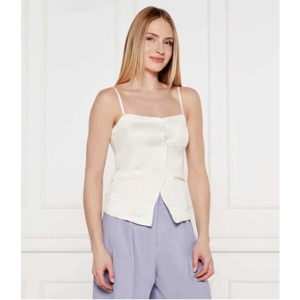 TWINSET Top | Slim Fit | s prímesou ľanu 63193666