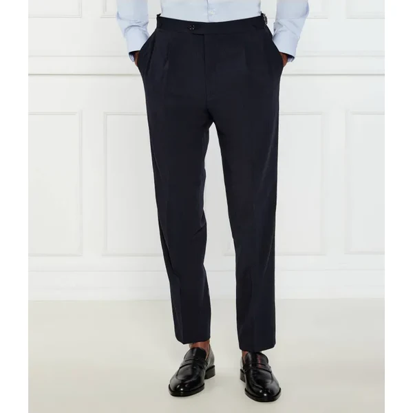 Oscar Jacobson Nohavice Seersucker | Regular Fit | s prímesou vlny 62753045