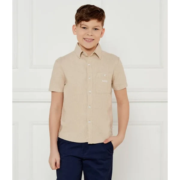 BOSS Kidswear Ľanová košeľa | Regular Fit 62721476
