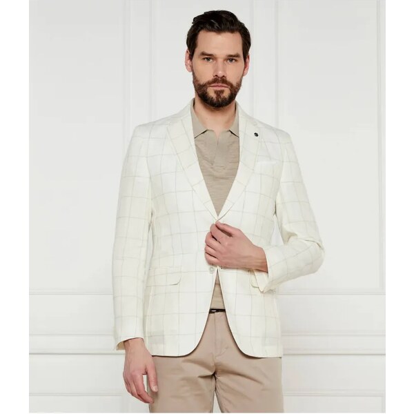 BOSS BLACK Ľanová sako H-Hutson-233 | Slim Fit | s prímesou vlny 62350481