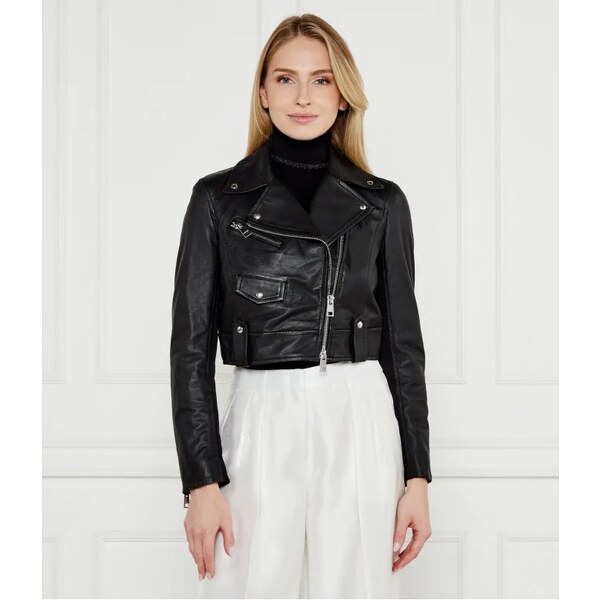 Marc Cain Kožená bunda | Slim Fit 61806462