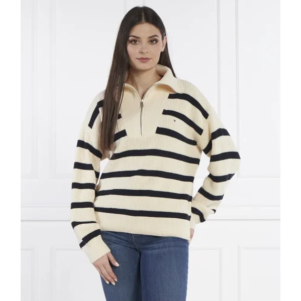 Tommy Hilfiger Sveter CO CARDI STITCH 1/2 ZIP SWT | Loose fit 50360751