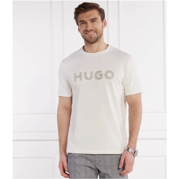 HUGO Tričko Drochet | Regular Fit 50177869