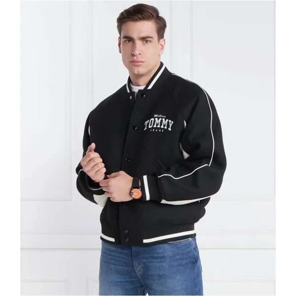 Tommy Jeans Zateplená bunda bomberka | Loose fit | s prímesou vlny 48435722