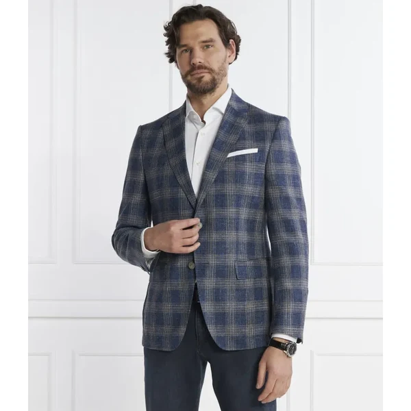 BOSS BLACK Vlnená sako H-Hutson-233 | Slim Fit | s prímesou ľanu 62931802