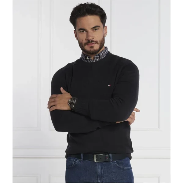 Tommy Hilfiger Vlnený sveter MULTI HTR MERINO CREW NECK | Regular Fit 45574589