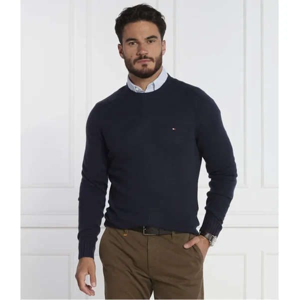 Tommy Hilfiger Vlnený sveter MULTI HTR MERINO CREW NECK | Regular Fit 45535986
