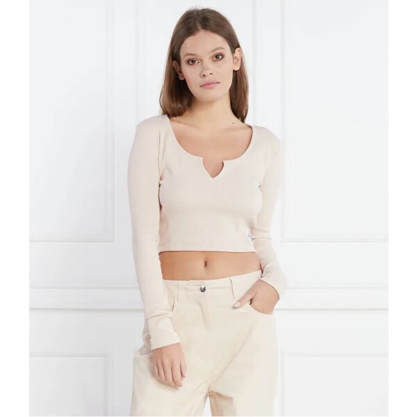 Calvin Klein Jeans Top SPLIT COLLAR RIB | Regular Fit 45506905