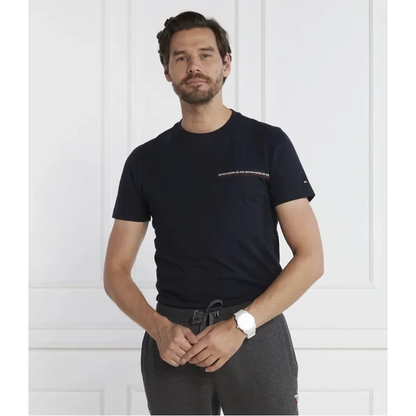 Tommy Hilfiger Tričko SMALL CHEST STRIPE MONOTYPE TEE | Slim Fit 45377694