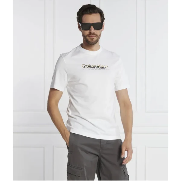 Calvin Klein Tričko DOUBLE FLOCK LOGO | Regular Fit 45377778