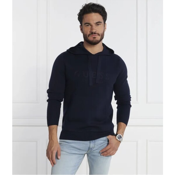 GUESS Mikina ALVIN LS HOODIE LOGO SWTR | Regular Fit | s prímesou 45327443