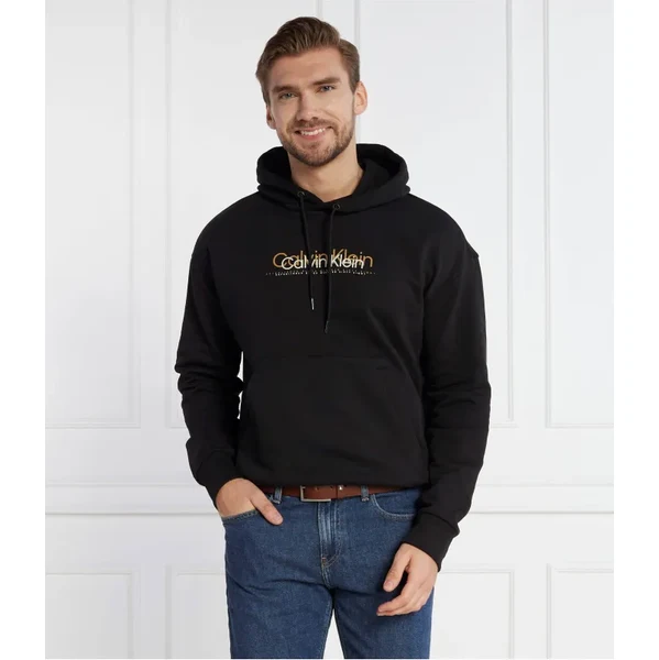 Calvin Klein Mikina DOUBLE FLOCK LOGO HOODIE | Regular Fit 45056615
