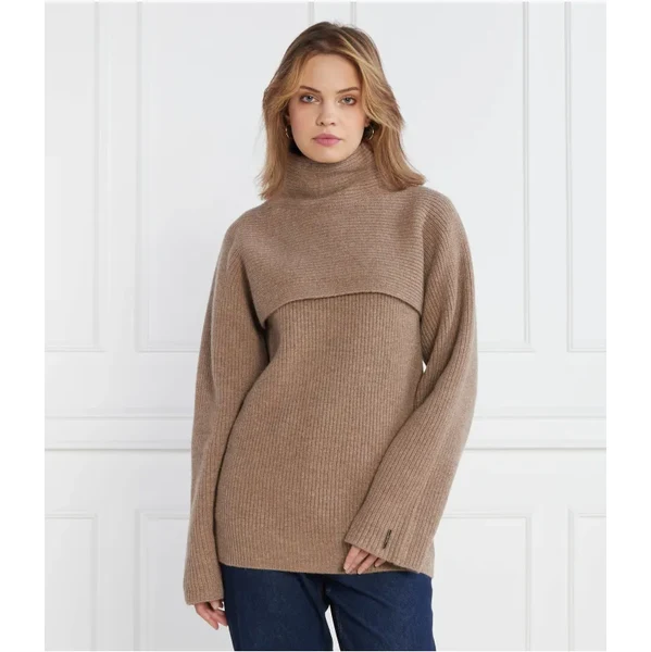 Calvin Klein Vlnený rolák RECYCLED OVERLAY SWEATER | Regular Fit 44563765