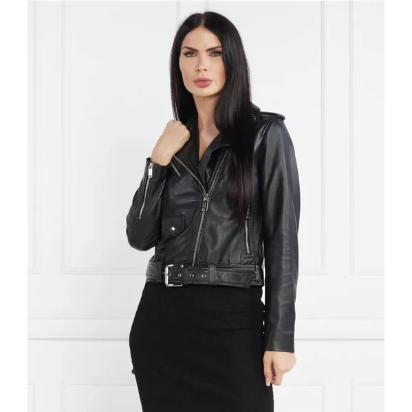 Michael Kors Kožená bunda ramoneska | Regular Fit 45260600