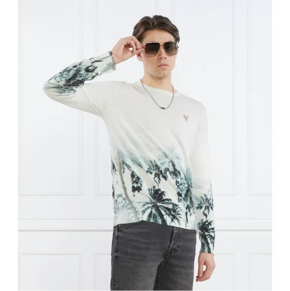 GUESS Sveter TYSON LS CN ALLOVER | Regular Fit 41299398