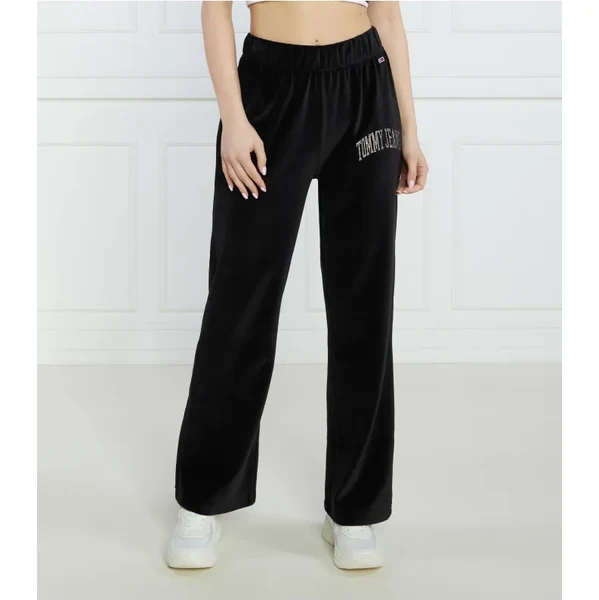 Tommy Jeans Teplákové nohavice TJW RHINESTONE VELOUR SWEATPANT | 40985529