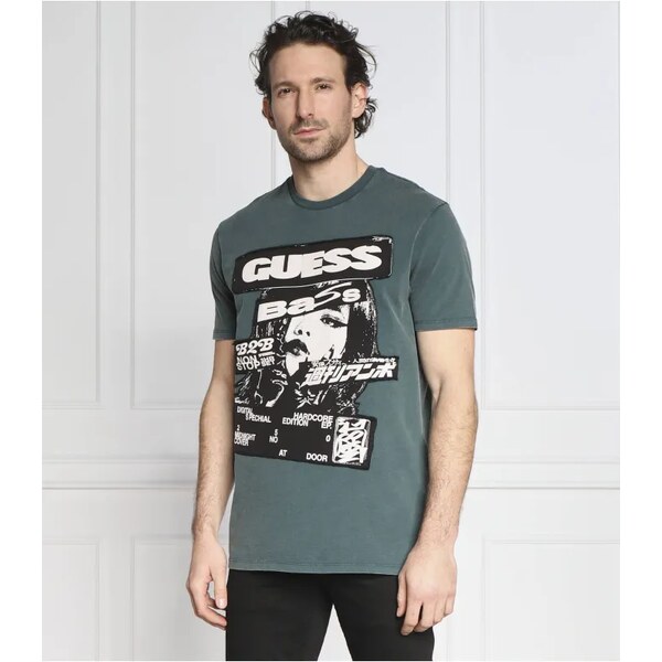 GUESS Tričko SS BSC GUESS MUSIC POSTER | Regular Fit 37240243