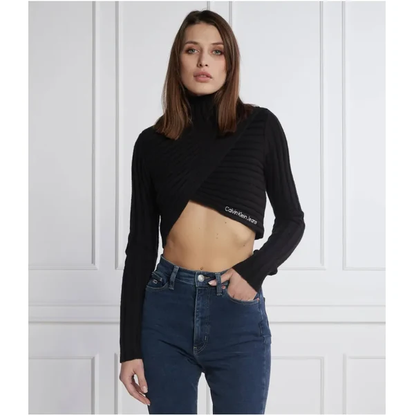 Calvin Klein Jeans Rolák WRAP | Slim Fit | s prímesou vlny 37099110