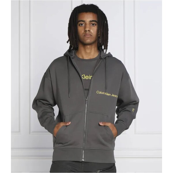 Calvin Klein Jeans Mikina OFF PLACED INSTIT ZIP-THROUGH | Regular Fit 36438244