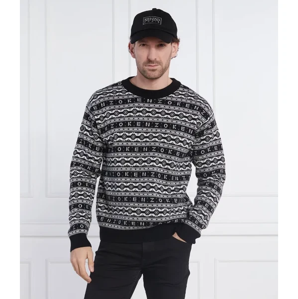Kenzo vlnený sveter jacquard regular jumper | regular fit 36351029