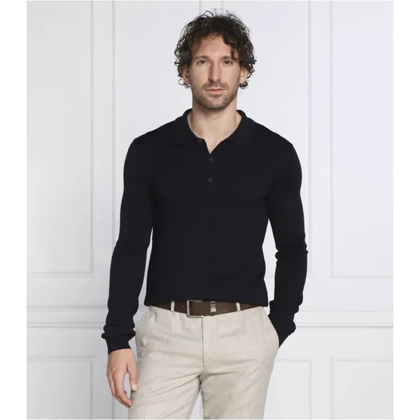 HUGO vlnené polo tričko san pepe | slim fit 36069179