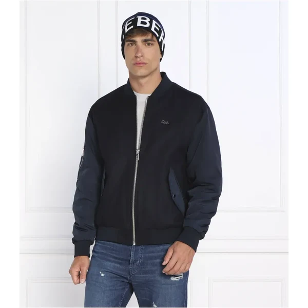 Karl Lagerfeld vlnená bunda bomberka | regular fit | s prímesou 35757646