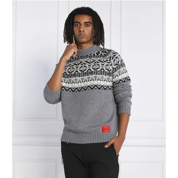 HUGO vlnený sveter steenor | relaxed fit 37210194
