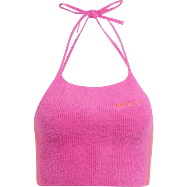 ADIDAS ORIGINALS Vyšívaný top Fluffy Knitted Halter oranžová / ružová 65878887