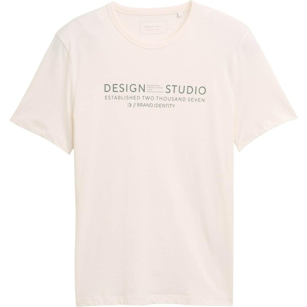 TOM TAILOR DENIM Tričko pastelovo zelená / biela ako vlna 64882522