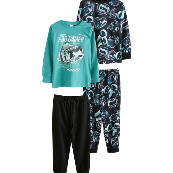 Next Pyžamo tyrkysová / čierna / biela 65882656