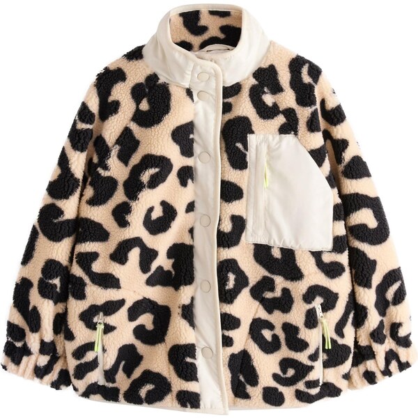 Next Flisová bunda béžová / krémová / čierna 65088666