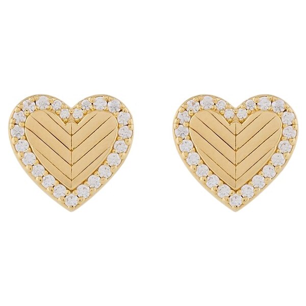 Emporio Armani Romantické pozlátené náušnice s kubickými zirkónmi 66588203
