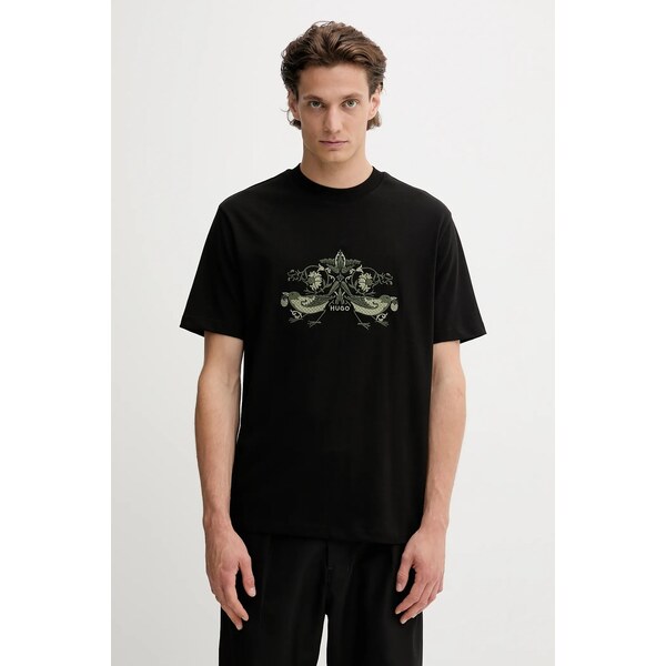 Bavlnené tričko HUGO Denrith 64826335