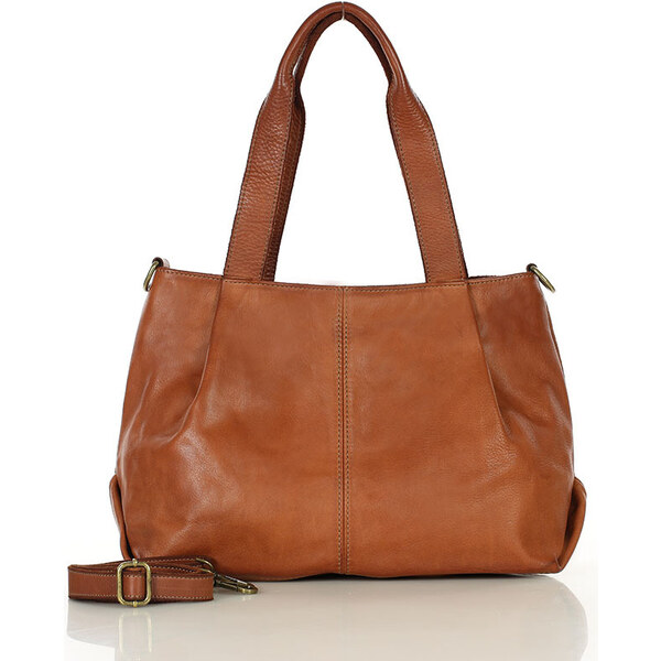 MARCO MAZZINI Kožená kabelka cez rameno | camel v255a 64822829