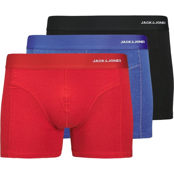 JACK & JONES Boxerky JACNyjah modrá / červená / čierna / šedobiela 64826058